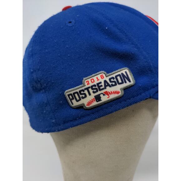 New Era 39Thirty Chicago Cubs MLB Post Season 2016 Fitted Hat Size L/XL Blue - Picture 8 of 15